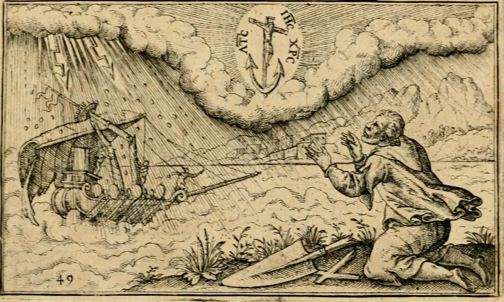An illustration from Iani Iacobi Boissardi vesvntini Emblematum liber, 1593, leaf 118