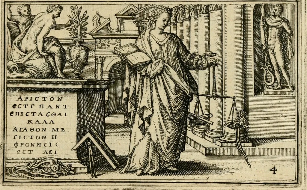 An illustration from Iani Iacobi Boissardi vesvntini Emblematum liber, 1593, leaf 28
