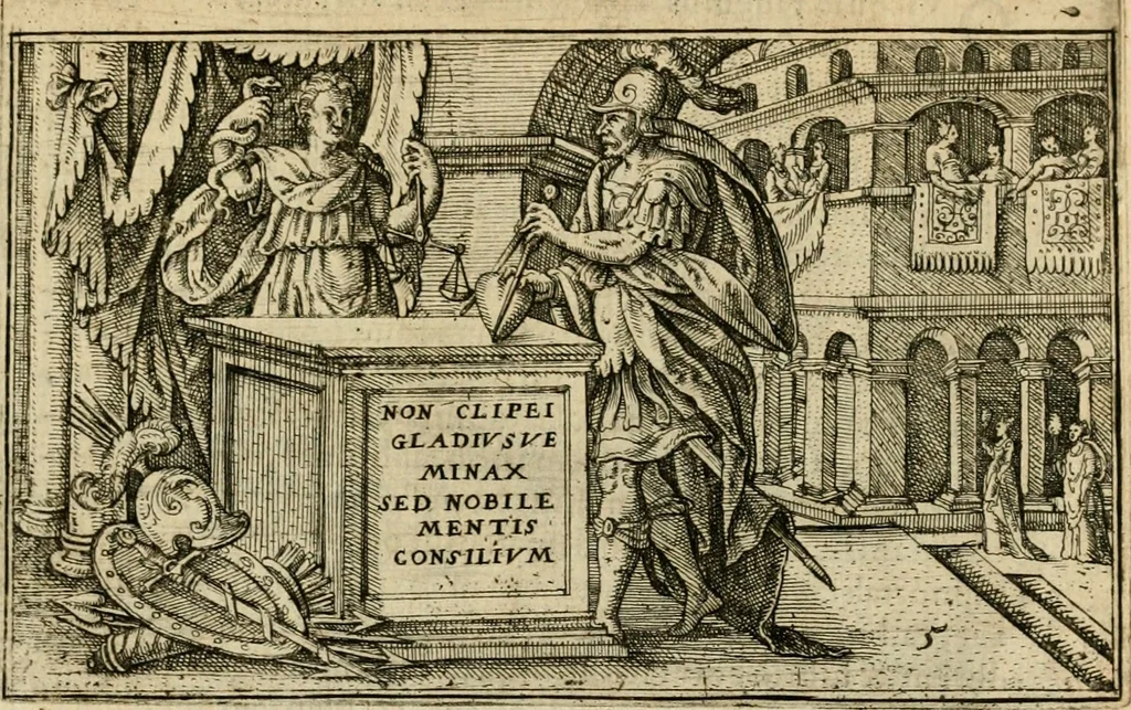 An illustration from Iani Iacobi Boissardi vesvntini Emblematum liber, 1593, leaf 30