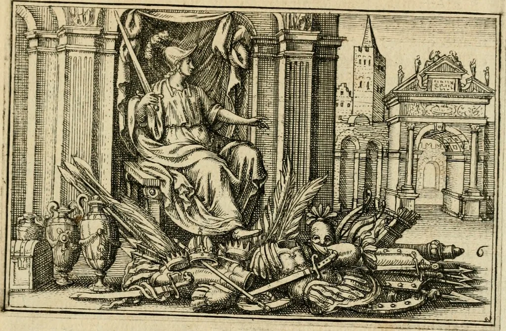 An illustration from Iani Iacobi Boissardi vesvntini Emblematum liber, 1593, leaf 32