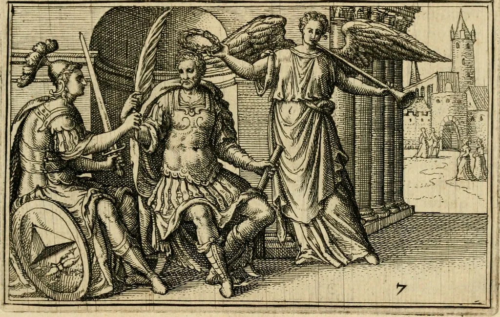 An illustration from Iani Iacobi Boissardi vesvntini Emblematum liber, 1593, leaf 34