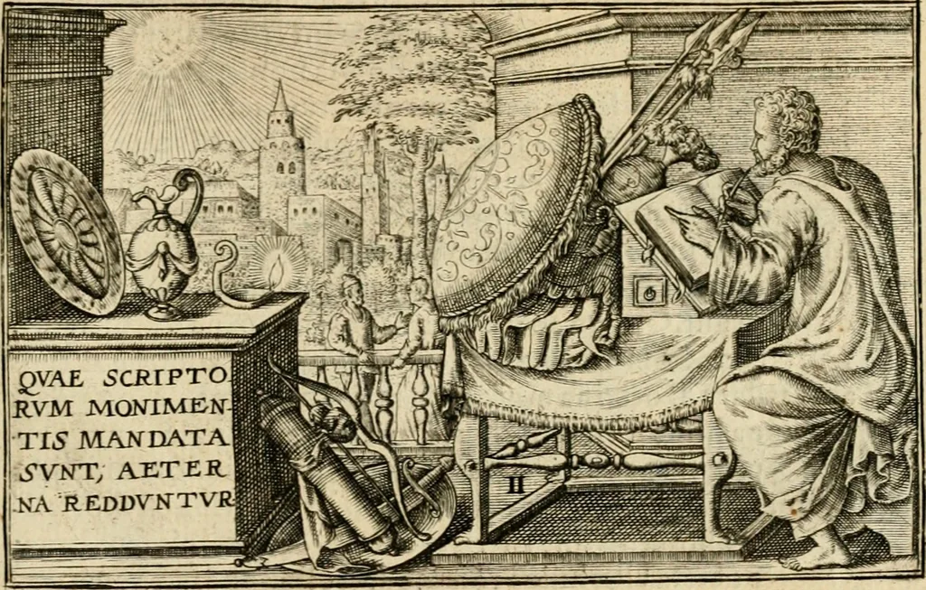 An illustration from Iani Iacobi Boissardi vesvntini Emblematum liber, 1593, leaf 42