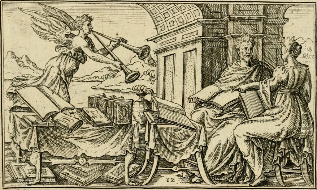 An illustration from Iani Iacobi Boissardi vesvntini Emblematum liber, 1593, leaf 44