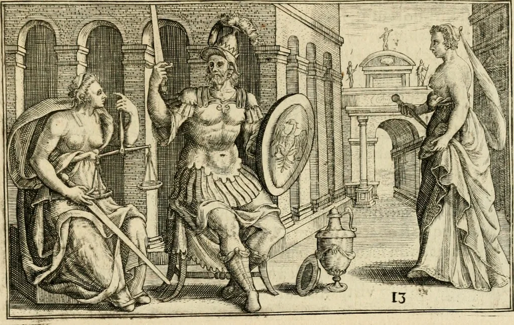 An illustration from Iani Iacobi Boissardi vesvntini Emblematum liber, 1593, leaf 46
