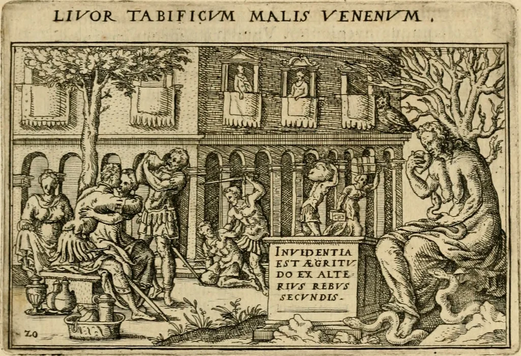 An illustration from Iani Iacobi Boissardi vesvntini Emblematum liber, 1593, leaf 60