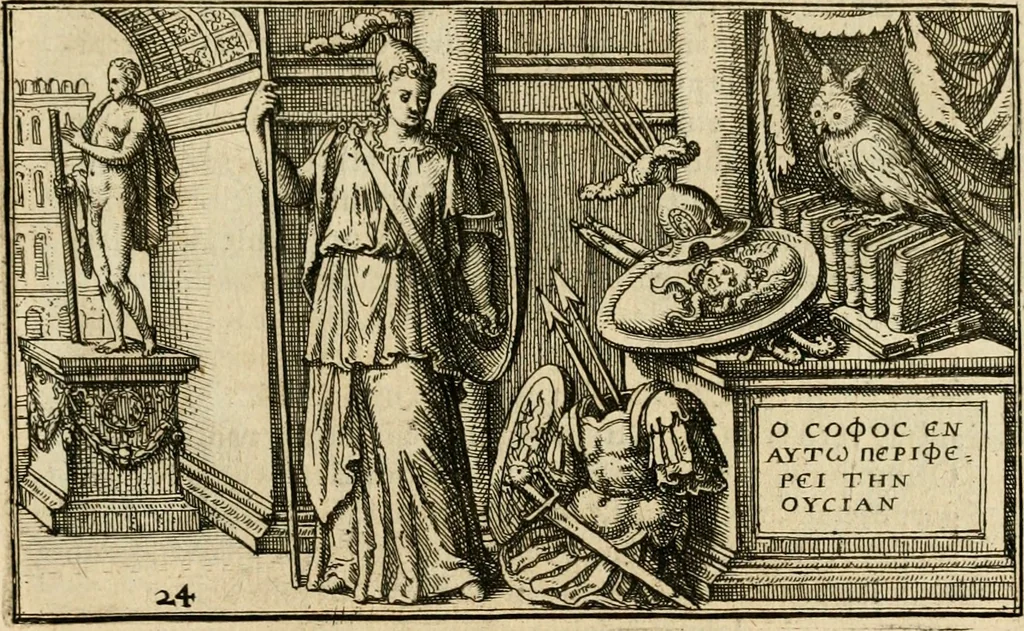 An illustration from Iani Iacobi Boissardi vesvntini Emblematum liber, 1593, leaf 68