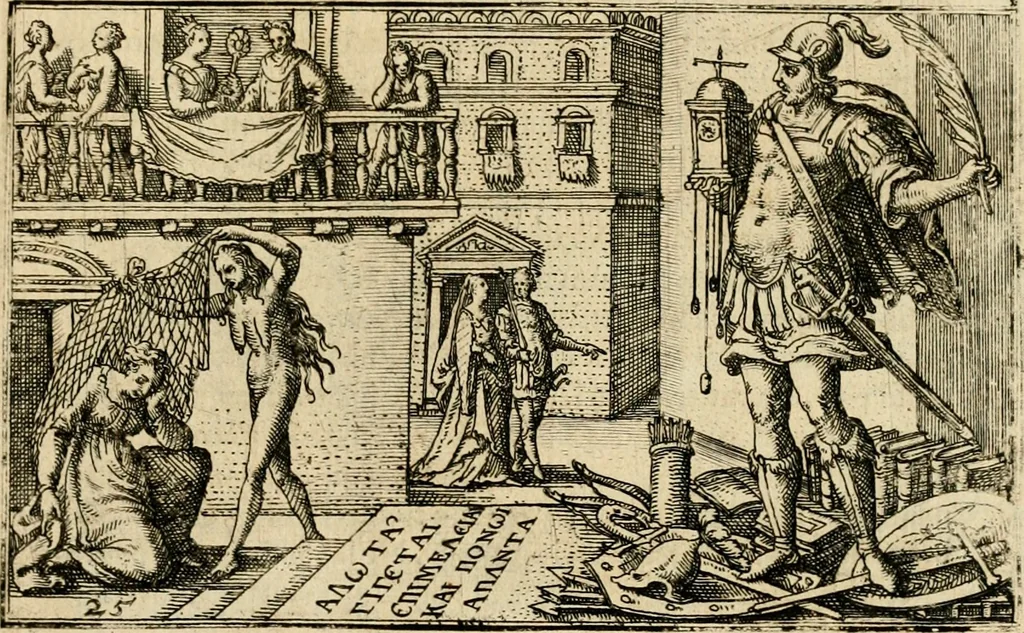 An illustration from Iani Iacobi Boissardi vesvntini Emblematum liber, 1593, leaf 70