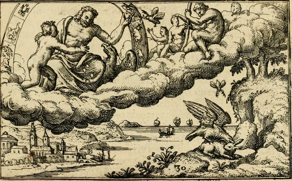 An illustration from Iani Iacobi Boissardi vesvntini Emblematum liber, 1593, leaf 80