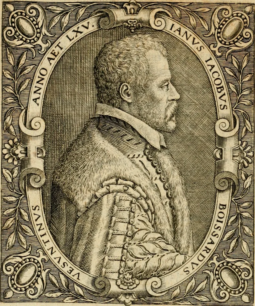 An illustration from Iani Iacobi Boissardi vesvntini Emblematum liber, 1593, leaf 9