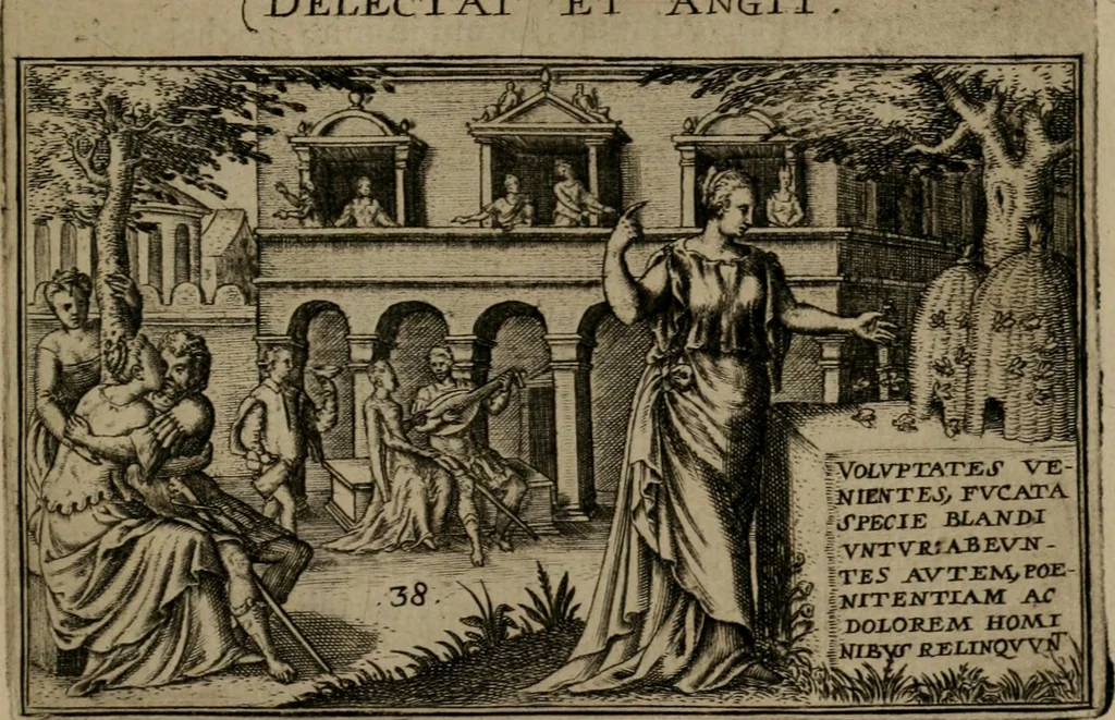 An illustration from Iani Iacobi Boissardi Vesuntini Emblematum liber, 1593, leaf 100