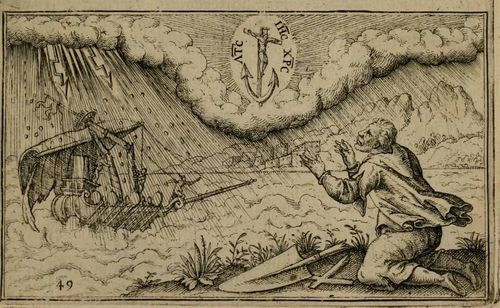 An illustration from Iani Iacobi Boissardi Vesuntini Emblematum liber, 1593, leaf 122