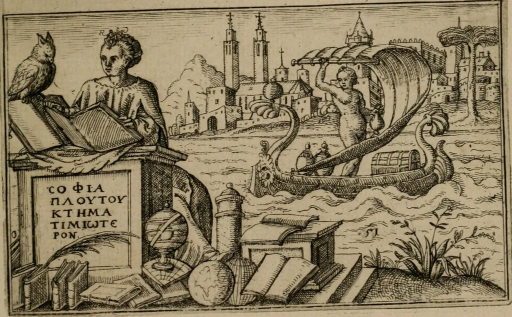 An illustration from Iani Iacobi Boissardi Vesuntini Emblematum liber, 1593, leaf 126