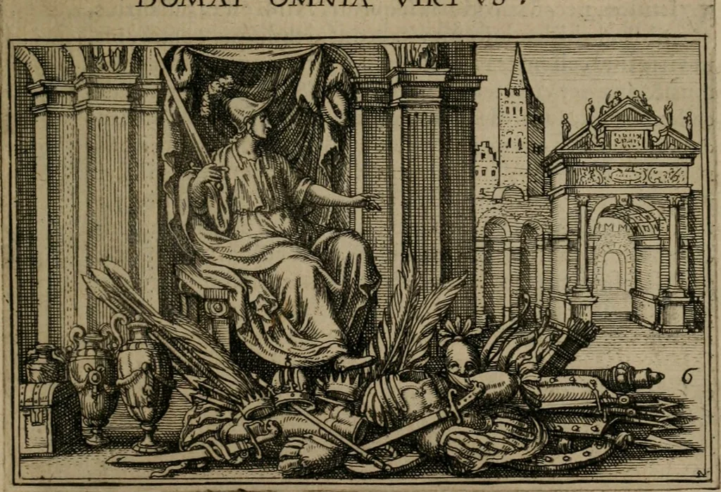 An illustration from Iani Iacobi Boissardi Vesuntini Emblematum liber, 1593, leaf 36