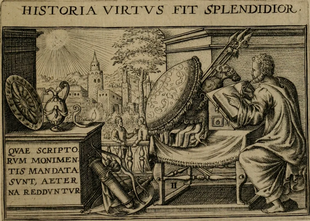 An illustration from Iani Iacobi Boissardi Vesuntini Emblematum liber, 1593, leaf 46