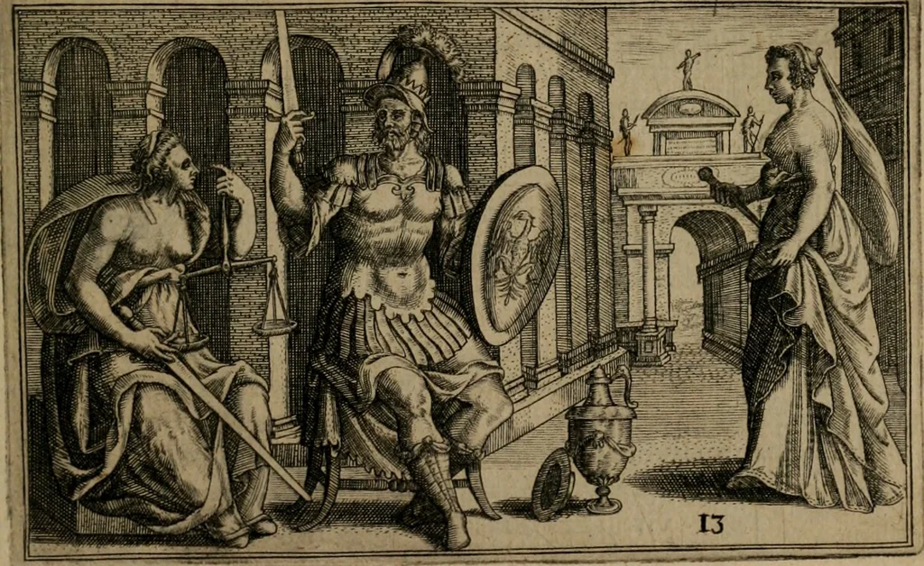 An illustration from Iani Iacobi Boissardi Vesuntini Emblematum liber, 1593, leaf 50