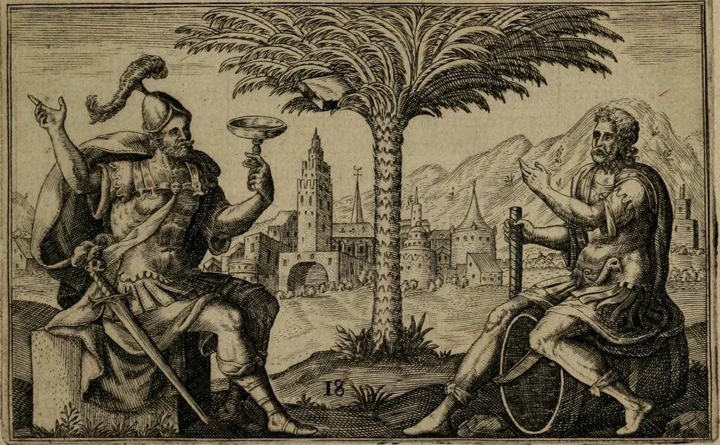 An illustration from Iani Iacobi Boissardi Vesuntini Emblematum liber, 1593, leaf 60