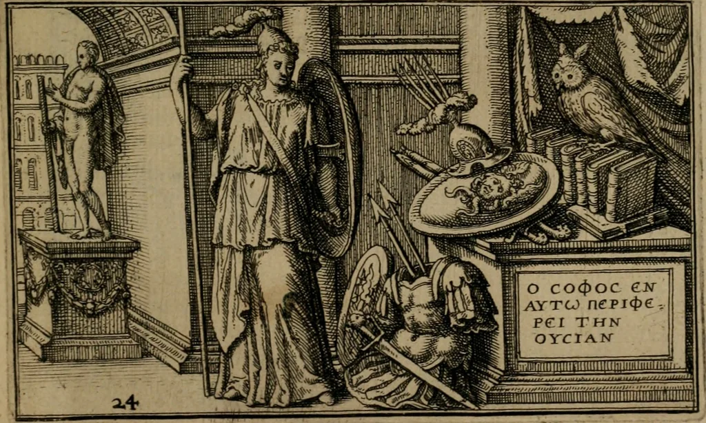 An illustration from Iani Iacobi Boissardi Vesuntini Emblematum liber, 1593, leaf 72