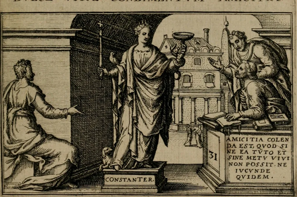 An illustration from Iani Iacobi Boissardi Vesuntini Emblematum liber, 1593, leaf 86