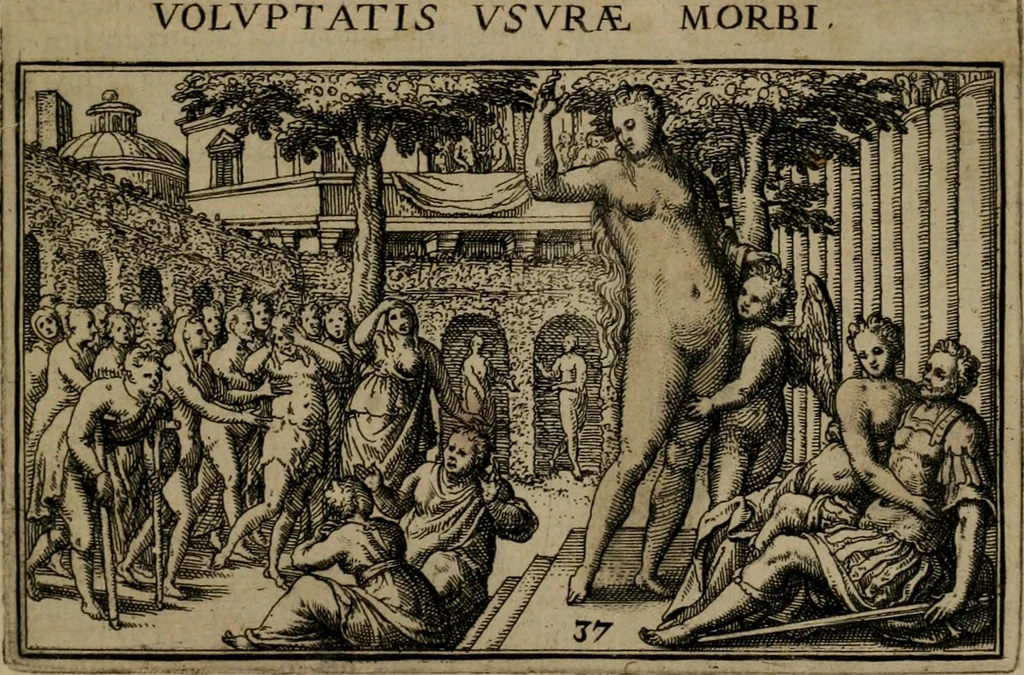 An illustration from Iani Iacobi Boissardi Vesuntini Emblematum liber, 1593, leaf 98