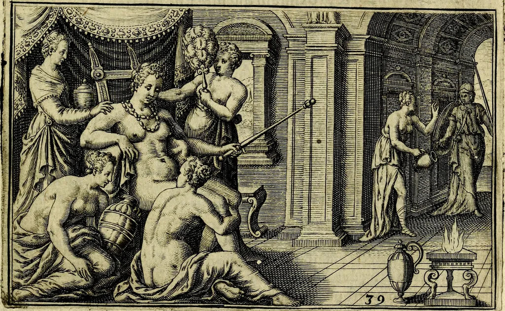 An illustration from Iani Iacobi Boissardi Vesvntini emblematum liber. Ipsa emblemata ab auctore delineata: a Theodoro de Bry sculpta & nunc recens in lucem edita, 1593, leaf 100
