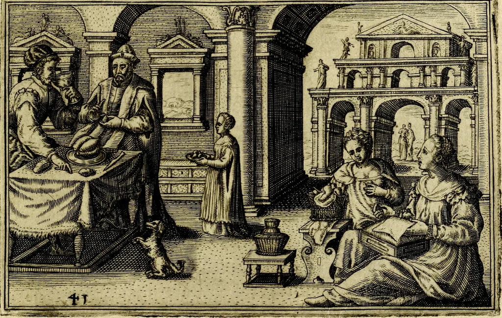 An illustration from Iani Iacobi Boissardi Vesvntini emblematum liber. Ipsa emblemata ab auctore delineata: a Theodoro de Bry sculpta & nunc recens in lucem edita, 1593, leaf 104