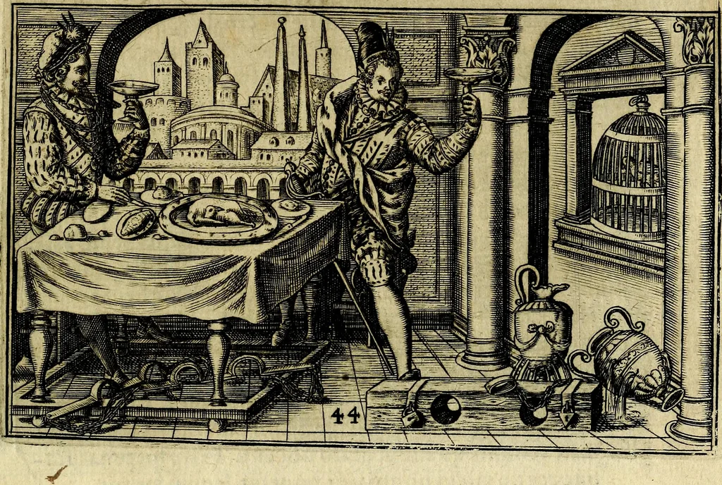 An illustration from Iani Iacobi Boissardi Vesvntini emblematum liber. Ipsa emblemata ab auctore delineata: a Theodoro de Bry sculpta & nunc recens in lucem edita, 1593, leaf 110