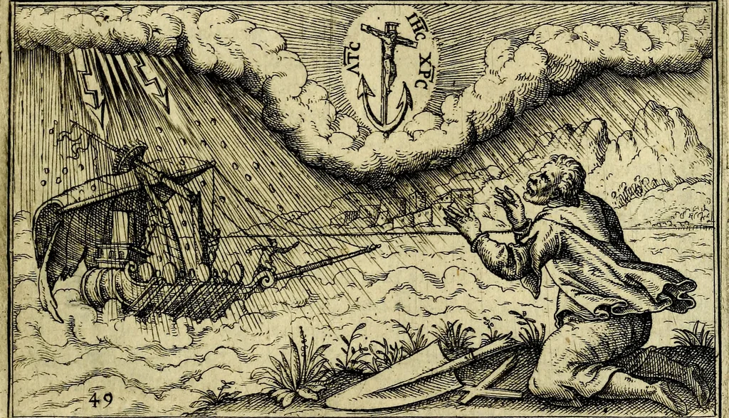 An illustration from Iani Iacobi Boissardi Vesvntini emblematum liber. Ipsa emblemata ab auctore delineata: a Theodoro de Bry sculpta & nunc recens in lucem edita, 1593, leaf 120