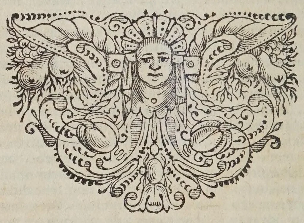 An illustration from Iani Nicii Erithraei Pinacotheca imaginvm, illvstrivm, doctrinae vel ingenii laude, virorvm : qui, auctore superstite, diem suum obierunt, 1645, leaf 14