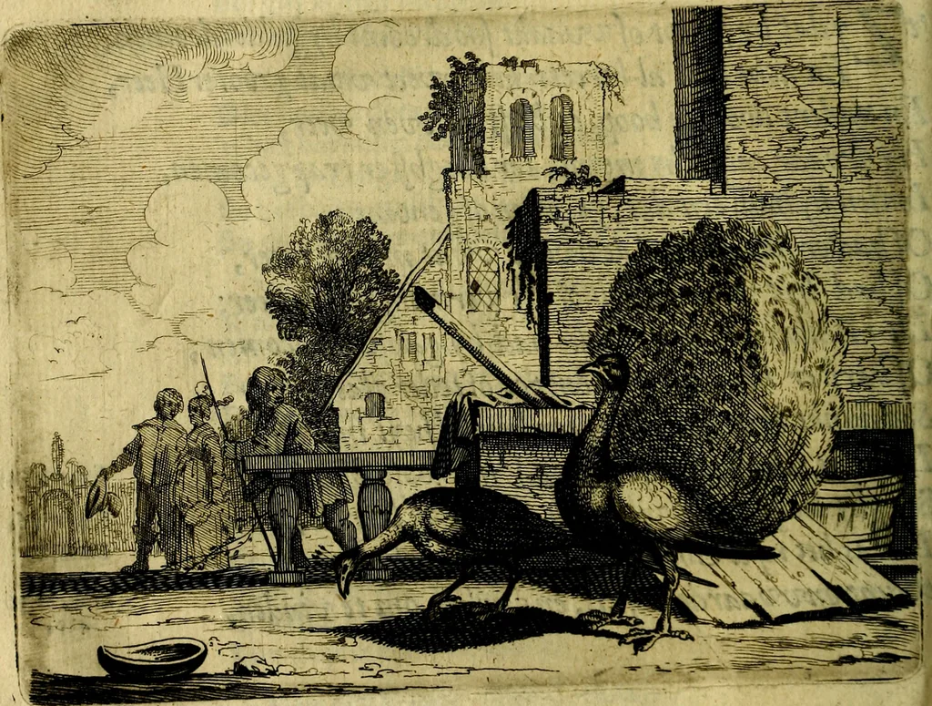 An illustration from Ian vander Veens zinne-beelden, oft Adams appel. Verciert met seer aerdige const-plaeten mesgagers syne oude ende nieuwe ongemeene bruydt-lofs ende zege-zangen..., 1642, leaf 119