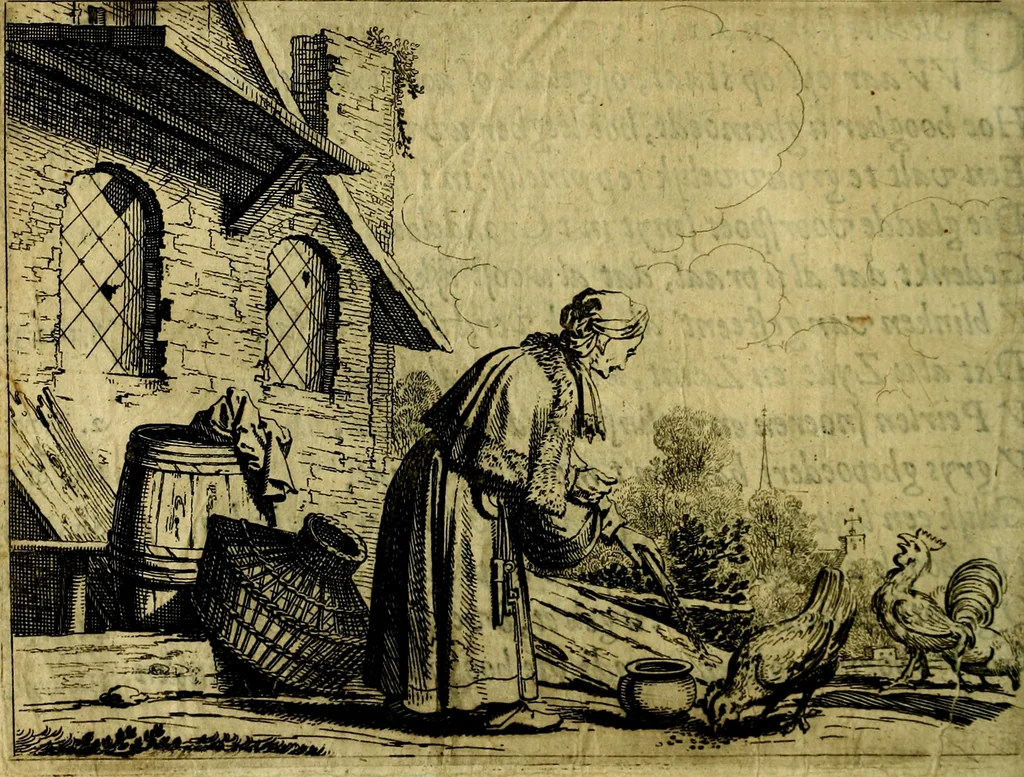 An illustration from Ian vander Veens zinne-beelden, oft Adams appel. Verciert met seer aerdige const-plaeten mesgagers syne oude ende nieuwe ongemeene bruydt-lofs ende zege-zangen..., 1642, leaf 125