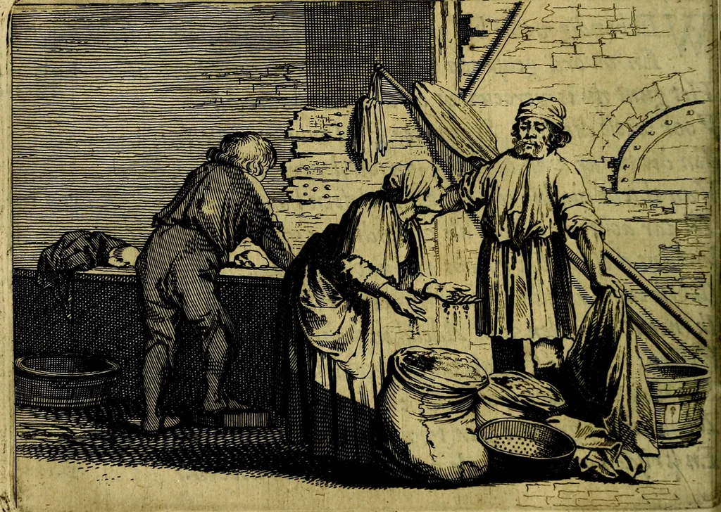 An illustration from Ian vander Veens zinne-beelden, oft Adams appel. Verciert met seer aerdige const-plaeten mesgagers syne oude ende nieuwe ongemeene bruydt-lofs ende zege-zangen..., 1642, leaf 185