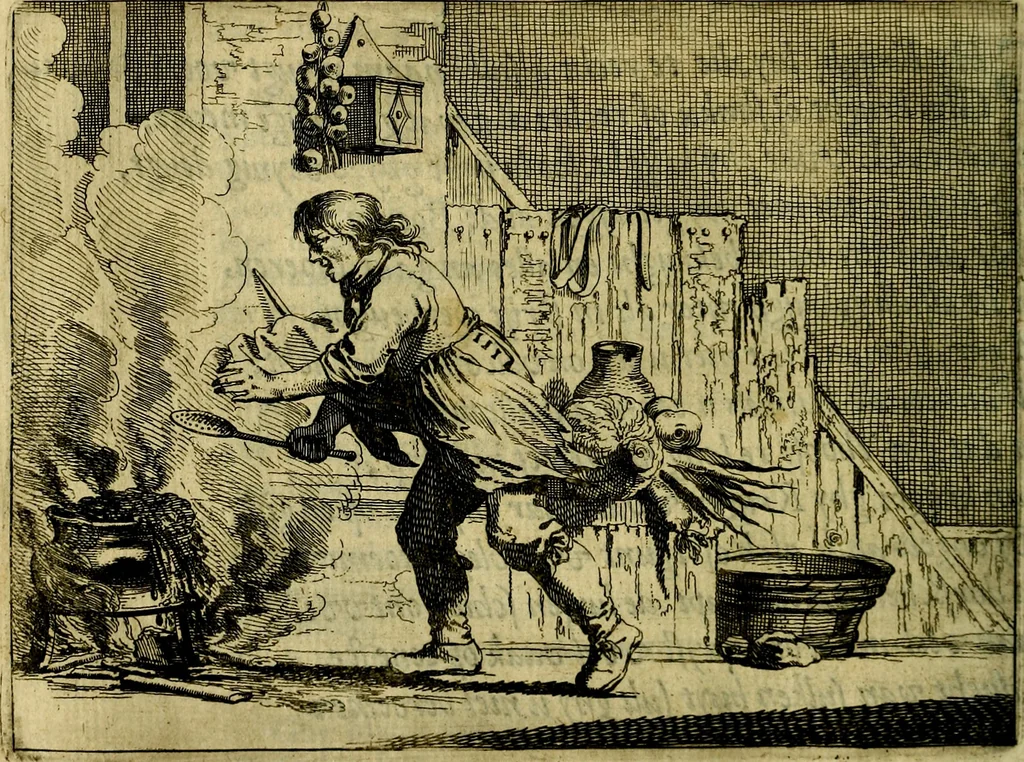 An illustration from Ian vander Veens zinne-beelden, oft Adams appel. Verciert met seer aerdige const-plaeten mesgagers syne oude ende nieuwe ongemeene bruydt-lofs ende zege-zangen..., 1642, leaf 199