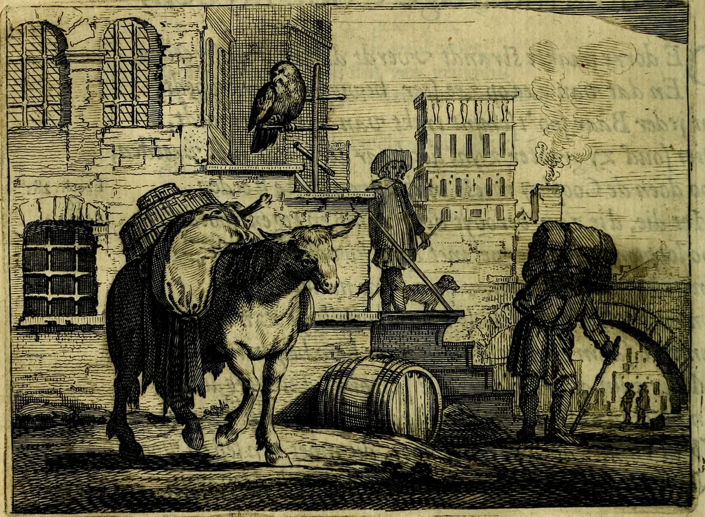 An illustration from Ian vander Veens zinne-beelden, oft Adams appel. Verciert met seer aerdige const-plaeten mesgagers syne oude ende nieuwe ongemeene bruydt-lofs ende zege-zangen..., 1642, leaf 223
