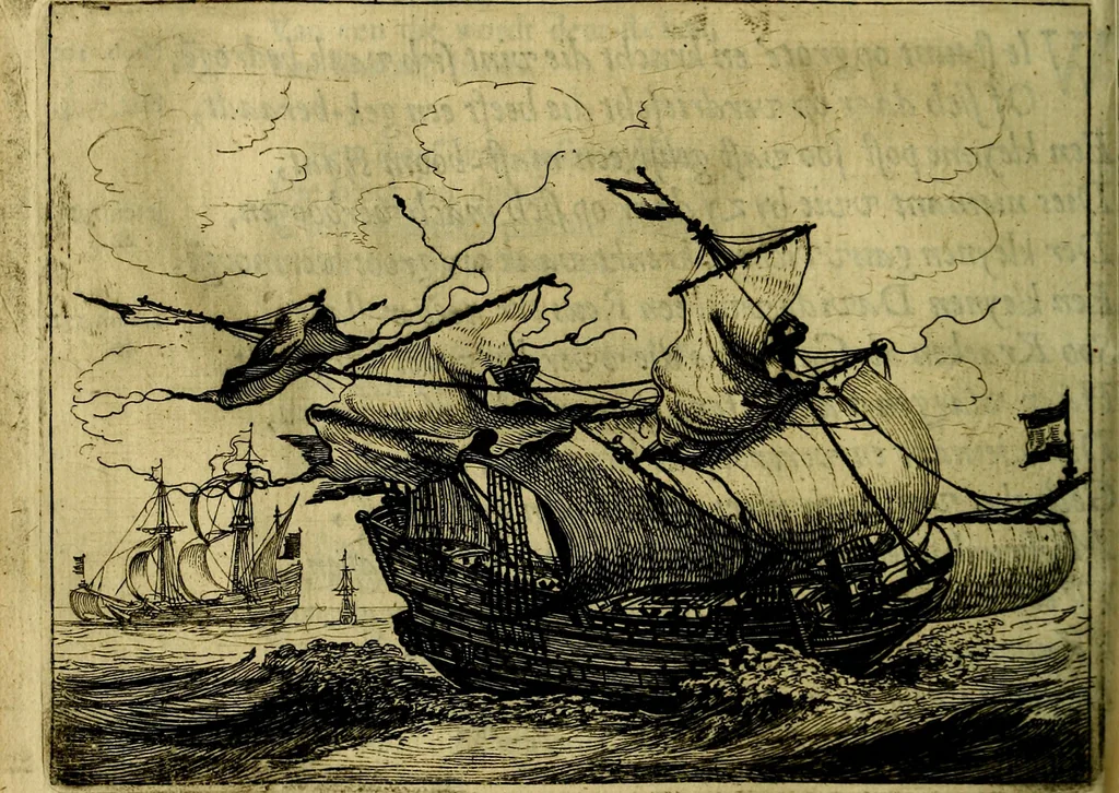 An illustration from Ian vander Veens zinne-beelden, oft Adams appel. Verciert met seer aerdige const-plaeten mesgagers syne oude ende nieuwe ongemeene bruydt-lofs ende zege-zangen..., 1642, leaf 241