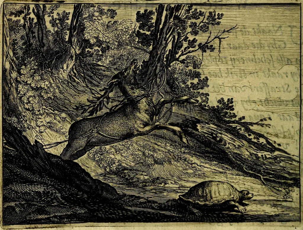 An illustration from Ian vander Veens zinne-beelden, oft Adams appel. Verciert met seer aerdige const-plaeten mesgagers syne oude ende nieuwe ongemeene bruydt-lofs ende zege-zangen..., 1642, leaf 265