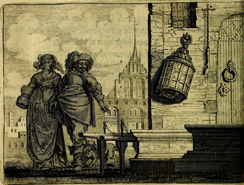 An illustration from Ian vander Veens zinne-beelden, oft Adams appel. Verciert met seer aerdige const-plaeten mesgagers syne oude ende nieuwe ongemeene bruydt-lofs ende zege-zangen..., 1642, leaf 289