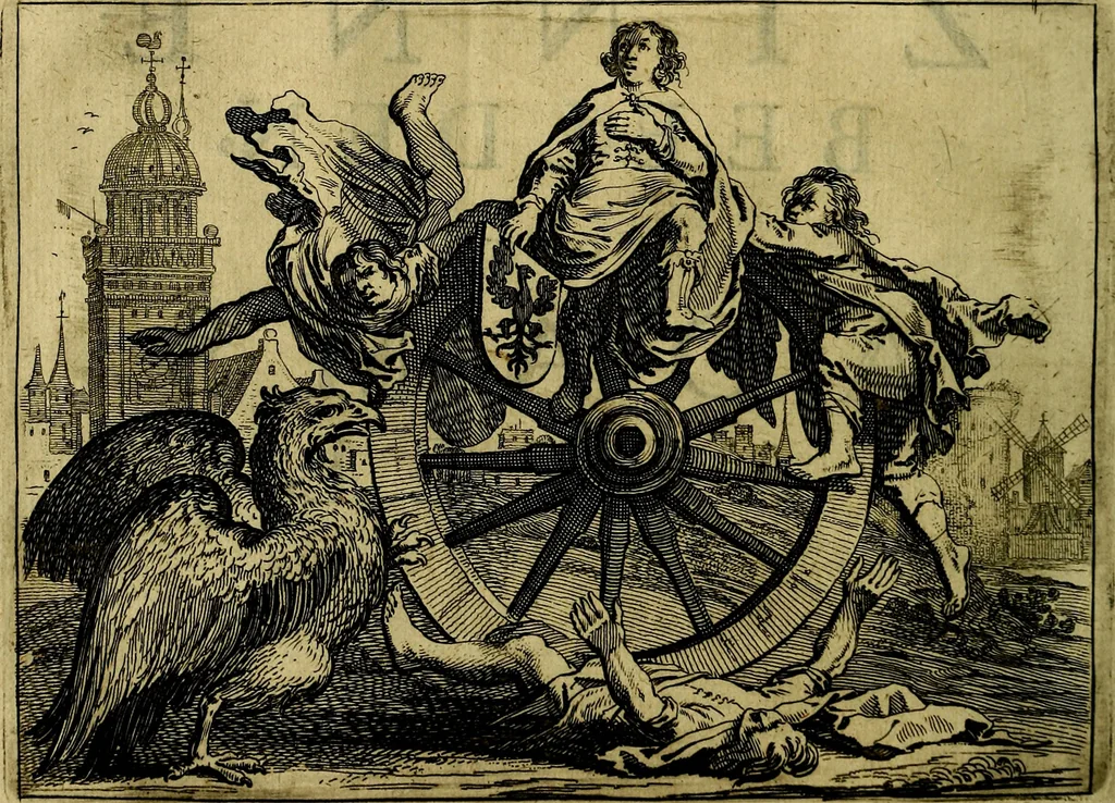 An illustration from Ian vander Veens zinne-beelden, oft Adams appel. Verciert met seer aerdige const-plaeten mesgagers syne oude ende nieuwe ongemeene bruydt-lofs ende zege-zangen..., 1642, leaf 29
