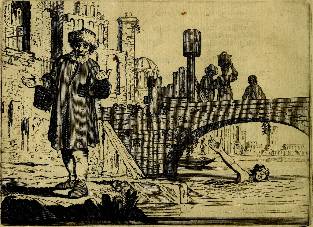 An illustration from Ian vander Veens zinne-beelden, oft Adams appel. Verciert met seer aerdige const-plaeten mesgagers syne oude ende nieuwe ongemeene bruydt-lofs ende zege-zangen..., 1642, leaf 49