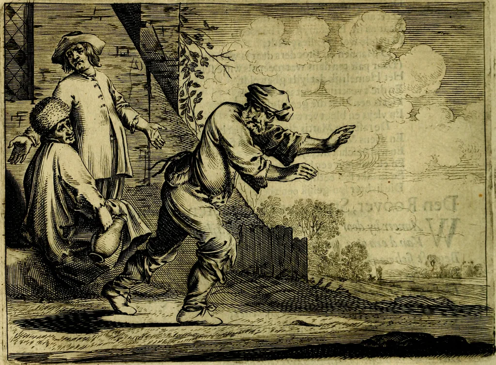 An illustration from Ian vander Veens zinne-beelden, oft Adams appel. Verciert met seer aerdige const-plaeten mesgagers syne oude ende nieuwe ongemeene bruydt-lofs ende zege-zangen..., 1642, leaf 73