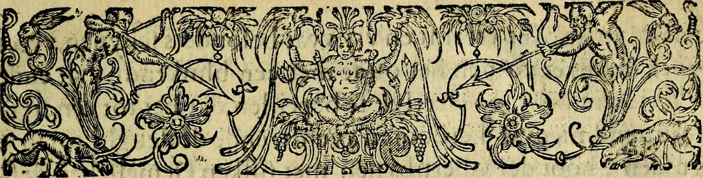 An illustration from Ian vander Veens zinne-beelden, oft Adams appel. Verciert met seer aerdige const-plaeten mesgagers syne oude ende nieuwe ongemeene bruydt-lofs ende zege-zangen..., 1642, leaf 8