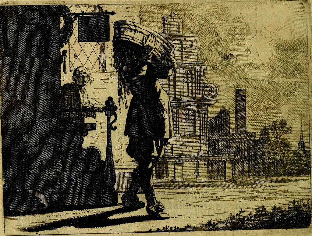 An illustration from Ian vander Veens zinne-beelden, oft Adams appel. Verciert met seer aerdige const-plaeten mesgagers syne oude ende nieuwe ongemeene bruydt-lofs ende zege-zangen..., 1642, leaf 93