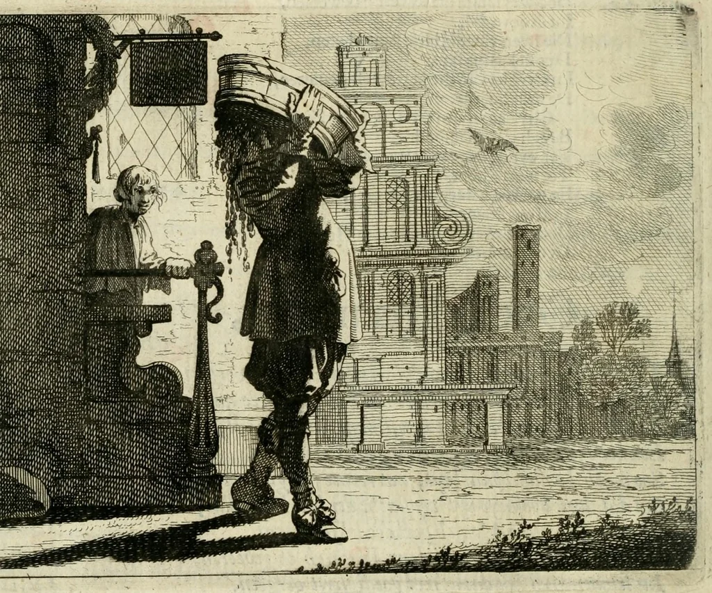 An illustration from Ian vander Veens Zinne-beelden, oft Adams appel : verciert met seer aerdige const-plaeten ; mitsgaders syne oude ende nieuwe ongemeene bruydt-lofs ende zege-zangen, 1642, leaf 100