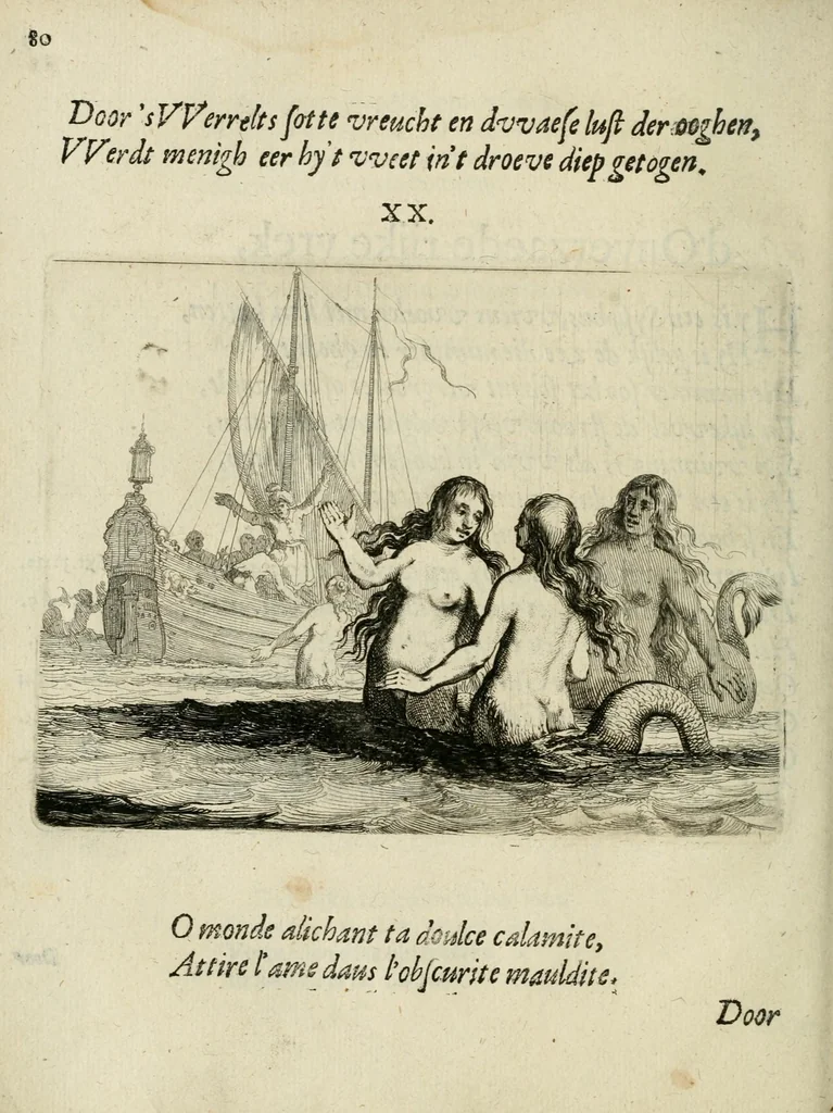 An illustration from Ian vander Veens Zinne-beelden, oft Adams appel : verciert met seer aerdige const-plaeten ; mitsgaders syne oude ende nieuwe ongemeene bruydt-lofs ende zege-zangen, 1642, leaf 114
