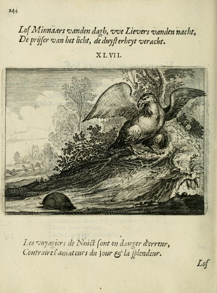 An illustration from Ian vander Veens Zinne-beelden, oft Adams appel : verciert met seer aerdige const-plaeten ; mitsgaders syne oude ende nieuwe ongemeene bruydt-lofs ende zege-zangen, 1642, leaf 278