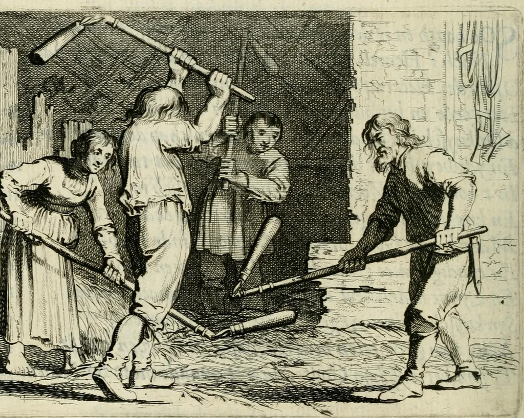 An illustration from Ian vander Veens Zinne-beelden, oft Adams appel : verciert met seer aerdige const-plaeten ; mitsgaders syne oude ende nieuwe ongemeene bruydt-lofs ende zege-zangen, 1642, leaf 284