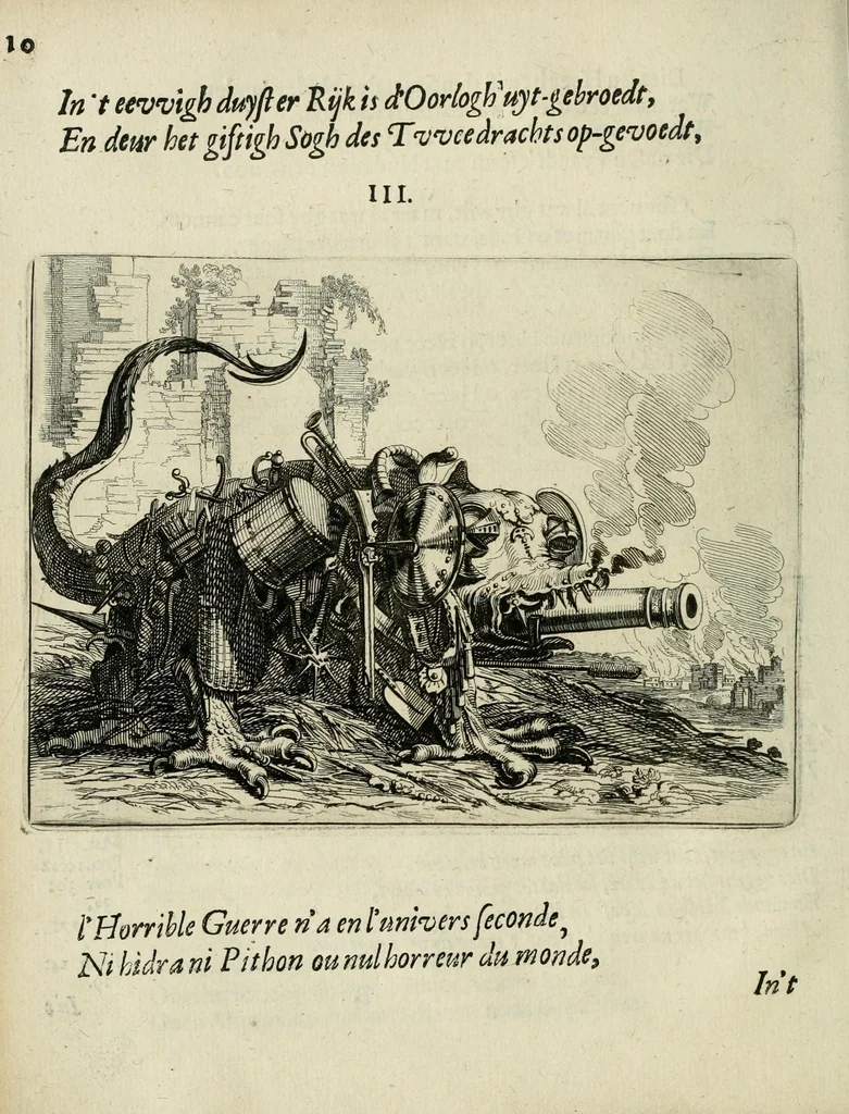 An illustration from Ian vander Veens Zinne-beelden, oft Adams appel : verciert met seer aerdige const-plaeten ; mitsgaders syne oude ende nieuwe ongemeene bruydt-lofs ende zege-zangen, 1642, leaf 44