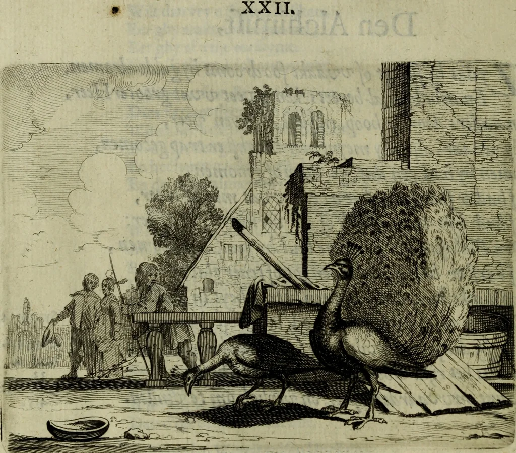 An illustration from Ian van der Veens Zinne-beelden oft Adams appel, 1642, leaf 119