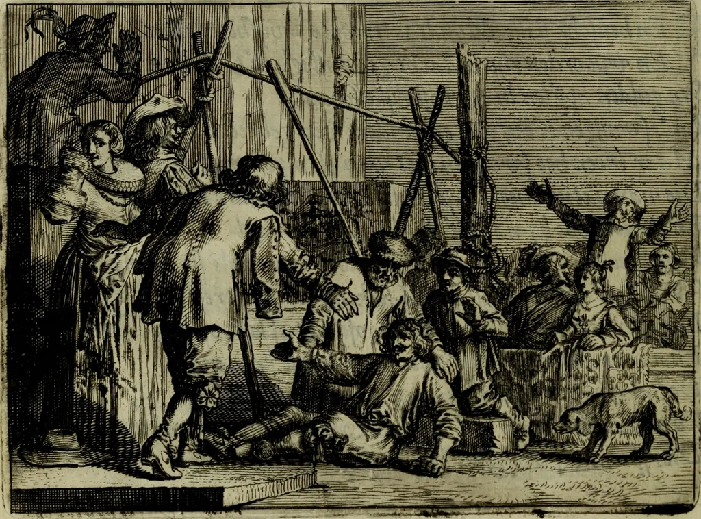 An illustration from Ian van der Veens Zinne-beelden oft Adams appel, 1642, leaf 155