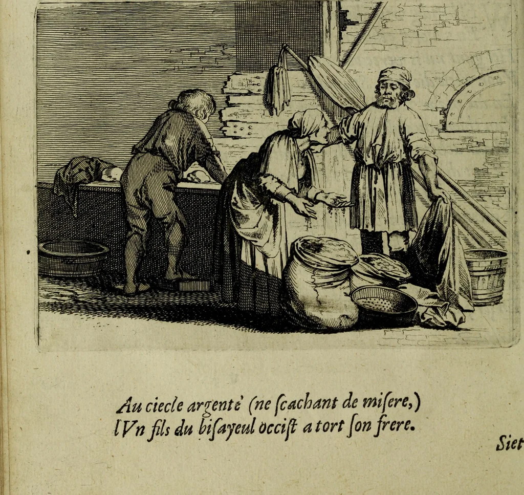 An illustration from Ian van der Veens Zinne-beelden oft Adams appel, 1642, leaf 185