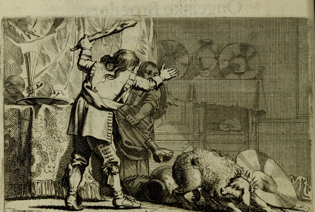 An illustration from Ian van der Veens Zinne-beelden oft Adams appel, 1642, leaf 191